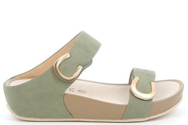 DIRA CI2577 OLIVA CIABATTA SANDALO DONNA