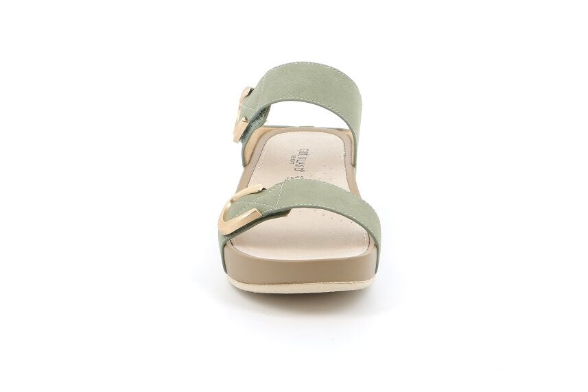 DIRA CI2577 OLIVA CIABATTA SANDALO DONNA
