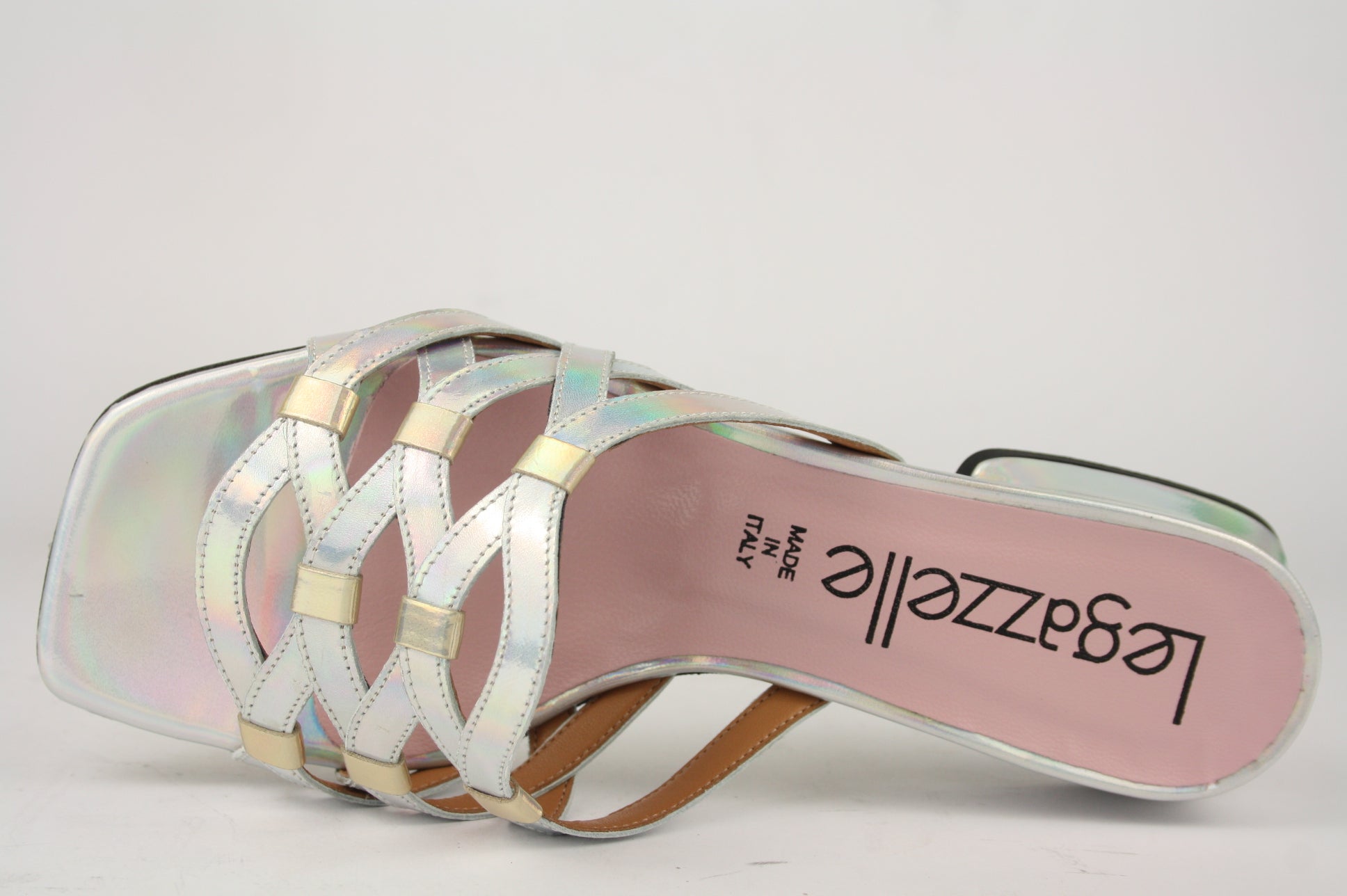 306 ARGENTO CIABATTA SANDALO DONNA