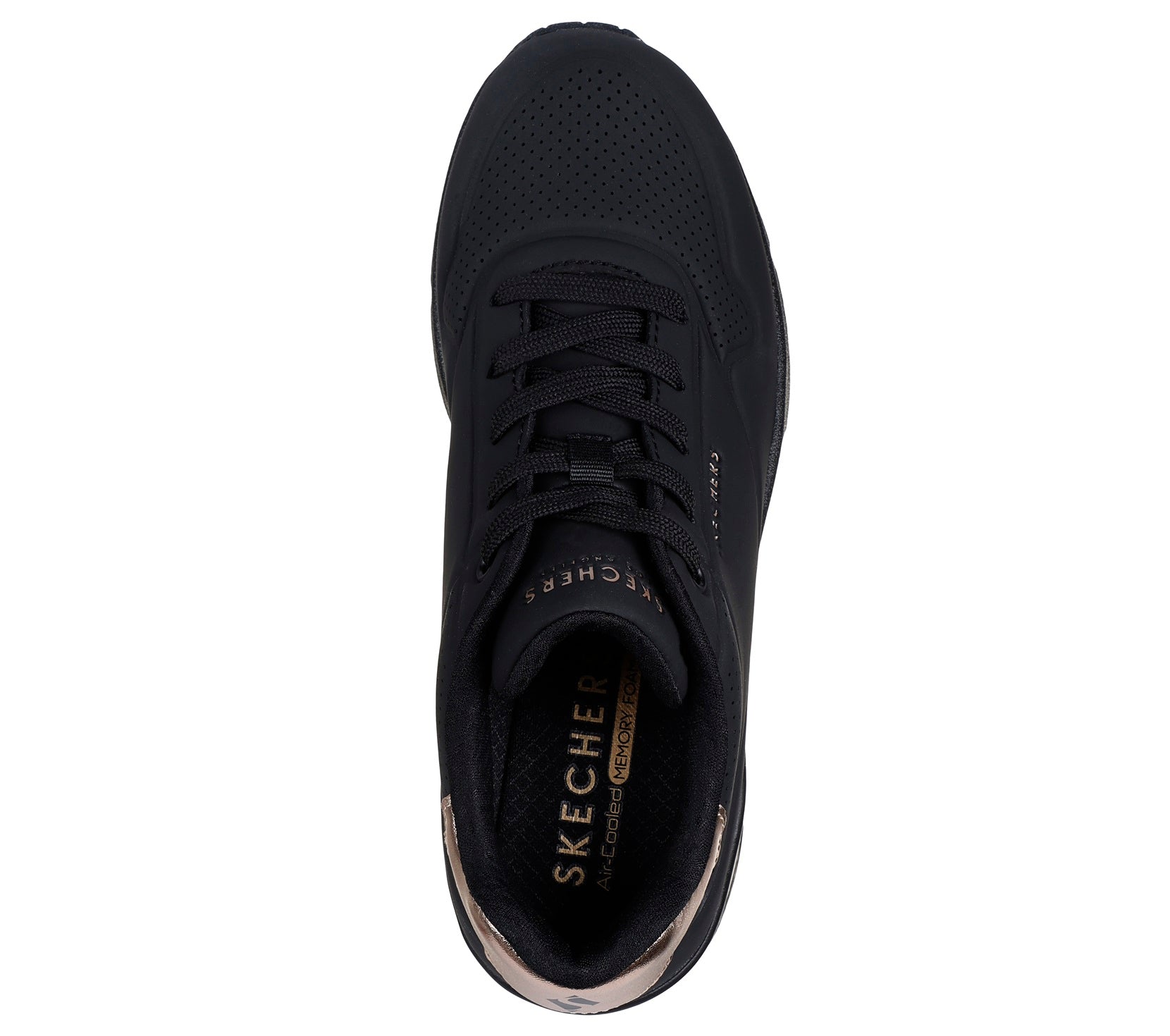 177520 UNO WEDGE NERO LACCI DONNA
