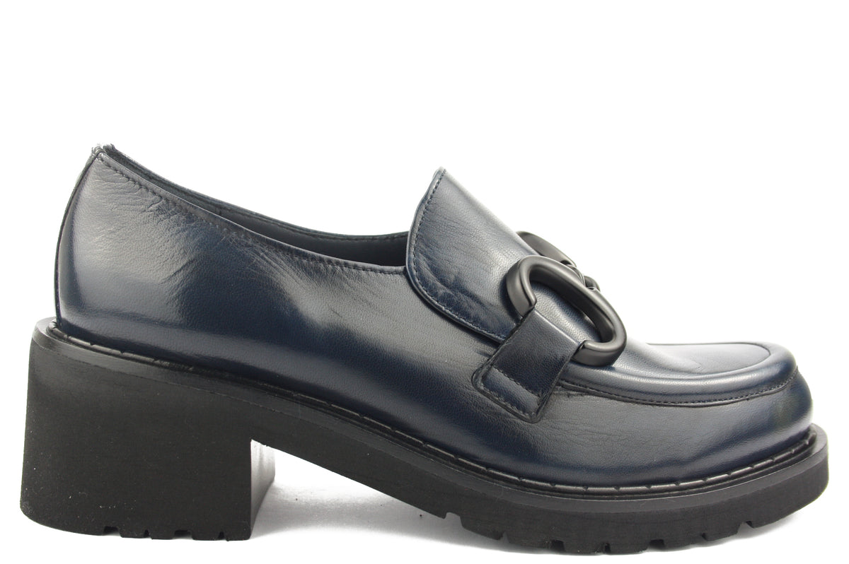 D523 BLU MOCASSINO DONNA