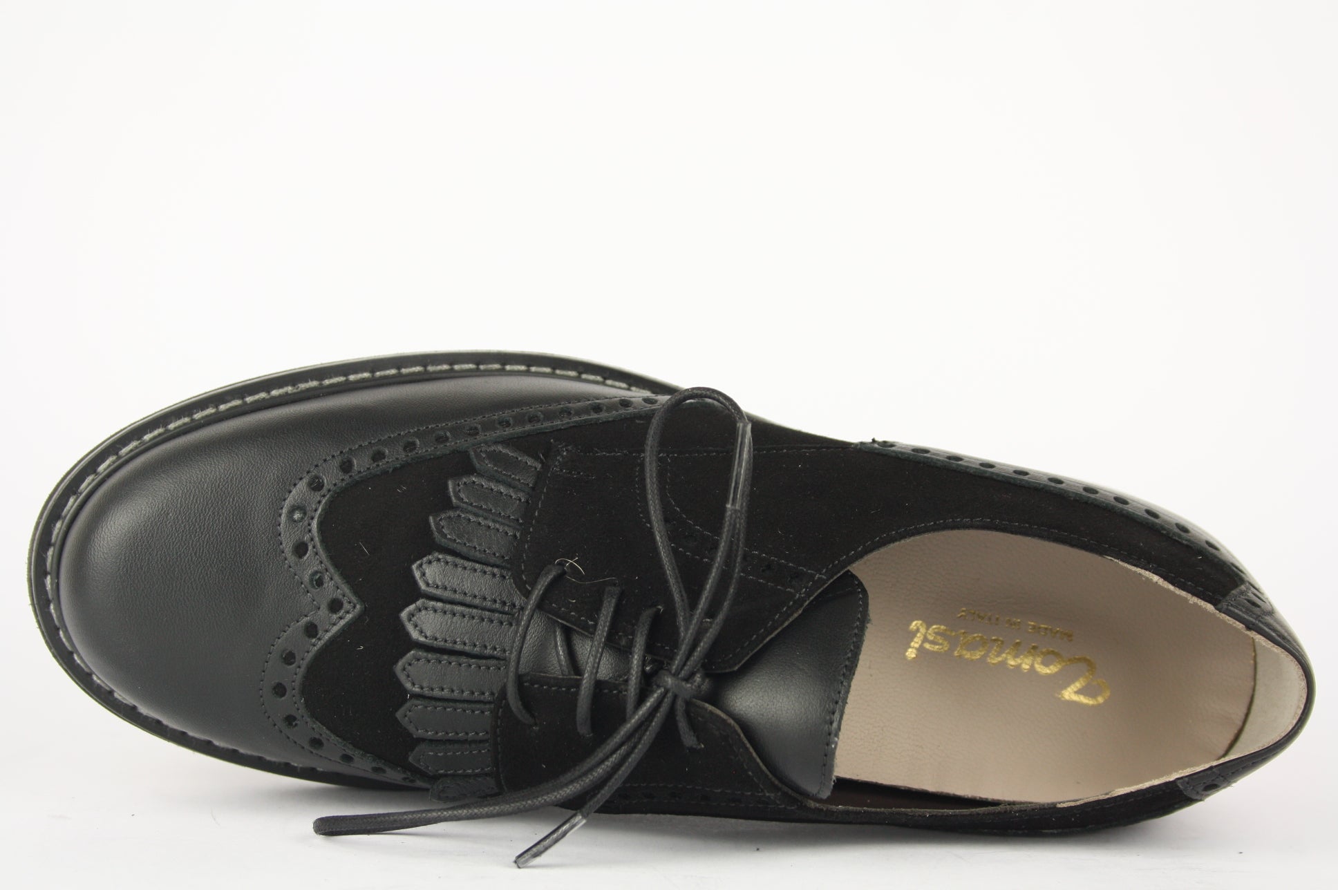 TRINITY N.ALMA NERO LACCI SCARPA TIPO INGLESE DONNA