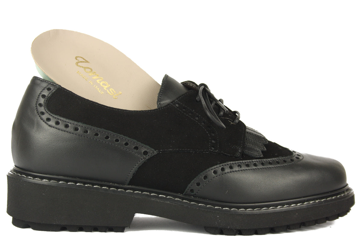 TRINITY N.ALMA NERO LACCI SCARPA TIPO INGLESE DONNA