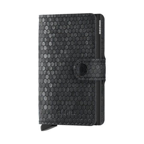 MINIWALLET HEXAGON NERO MINI PORTAFOGLO PORTACARD UNISEX ACCESSORI