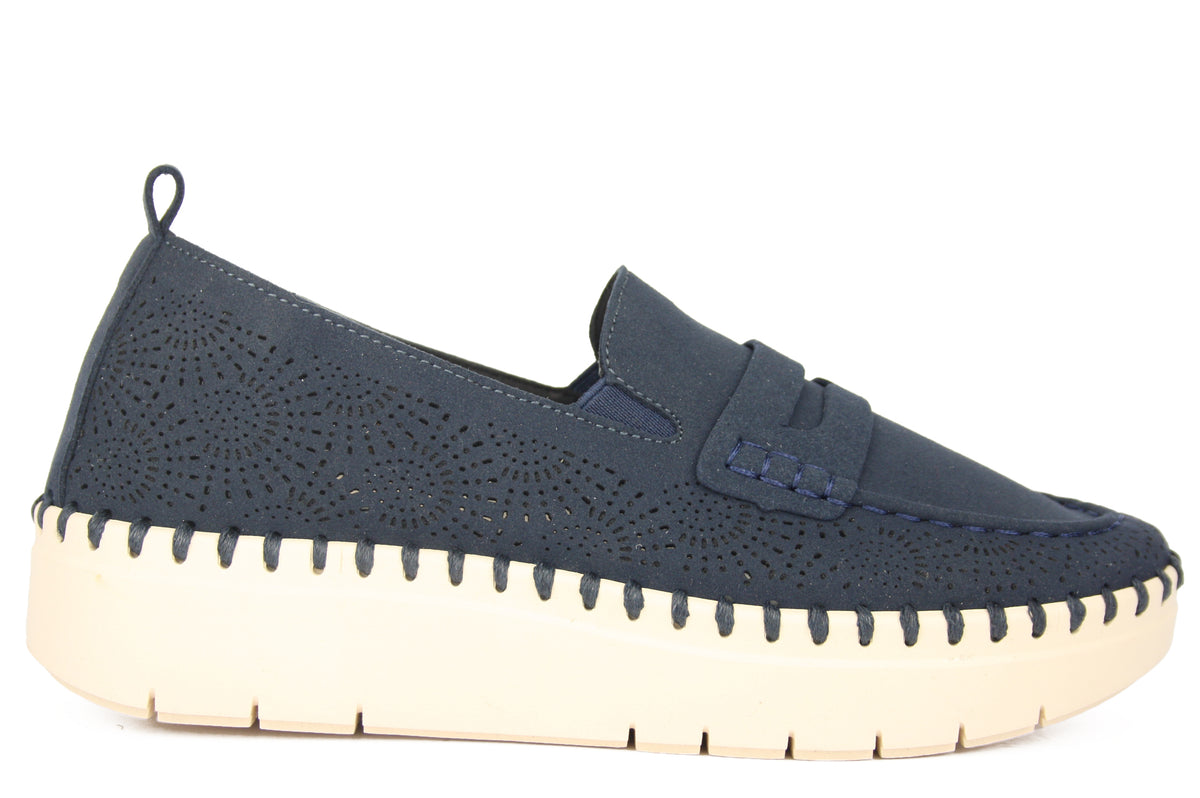 SILI SC4368 BLU MOCASSINO DONNA