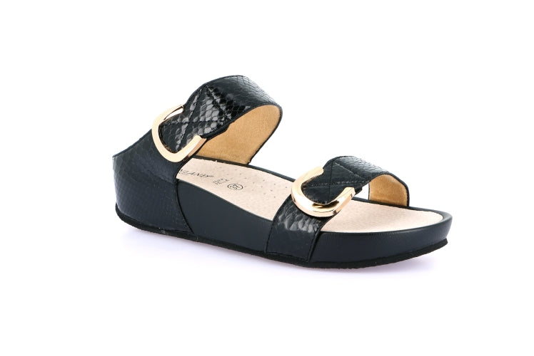 DIRA CI1585 NERO CIABATTA SANDALO DONNA