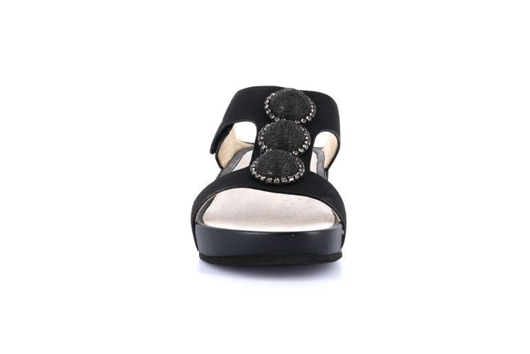 DIRA CI0881 NERO CIABATTA SANDALO DONNA
