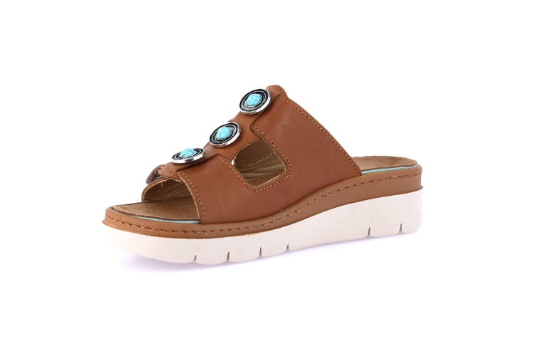 MOLL CE0457 CUOIO CIABATTA SANDALO DONNA