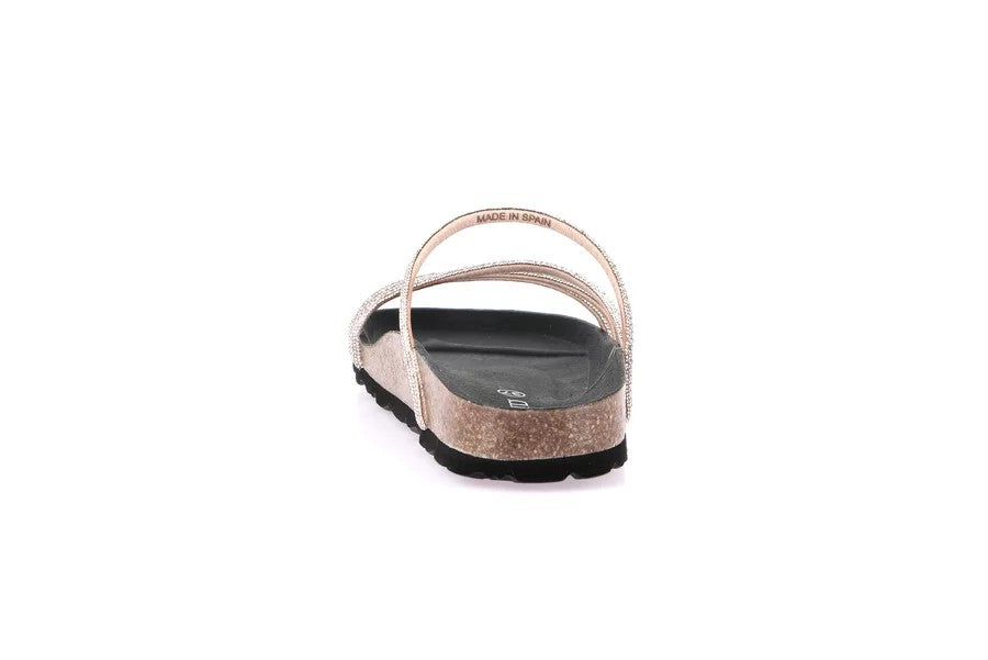 SARA CB0058 PLATINO CIABATTA SANDALO DONNA