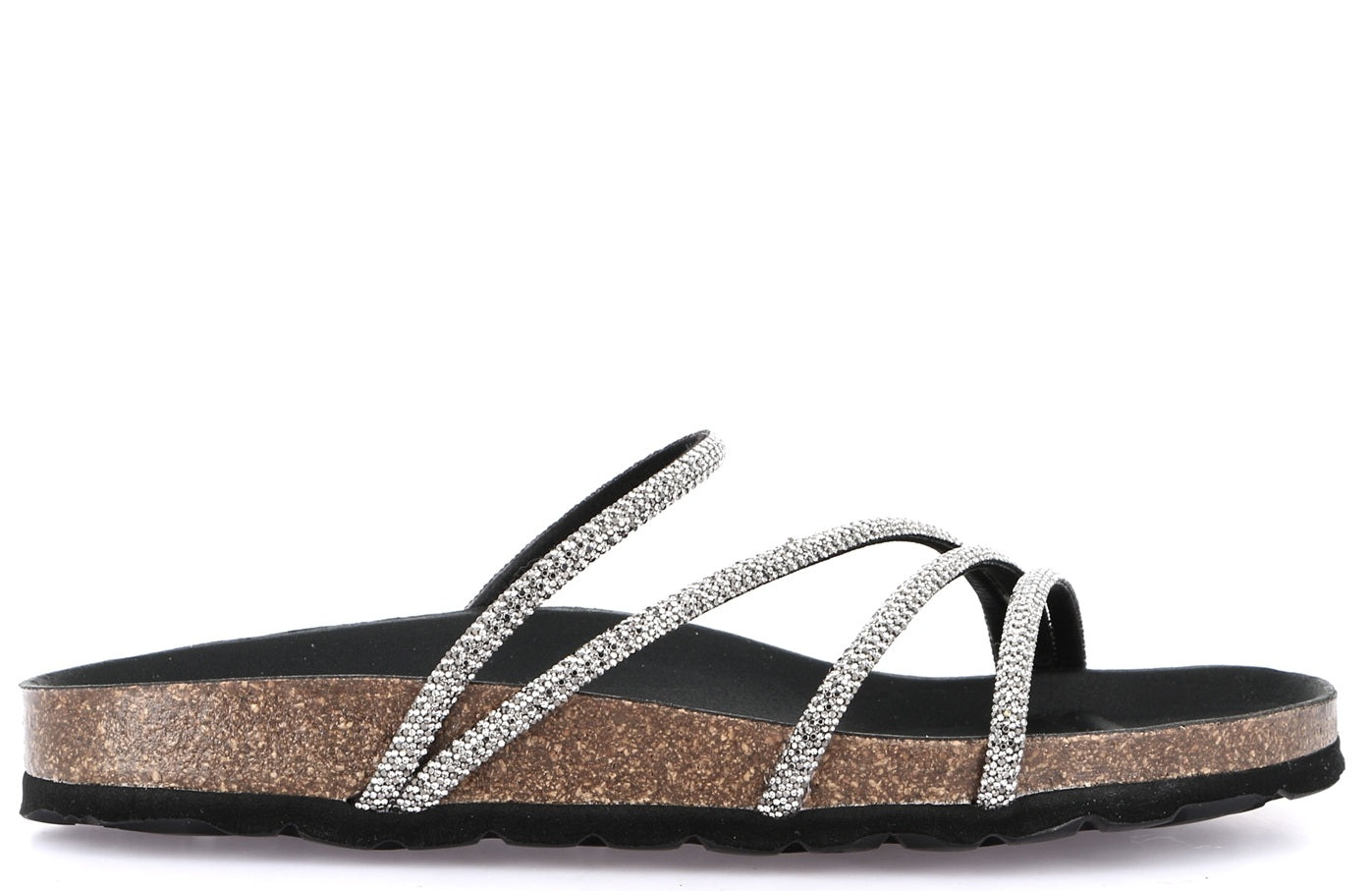SARA CB0058 NERO CIABATTA SANDALO DONNA