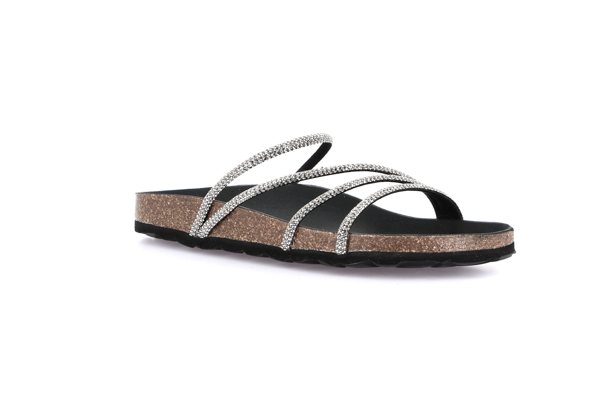 SARA CB0058 NERO CIABATTA SANDALO DONNA