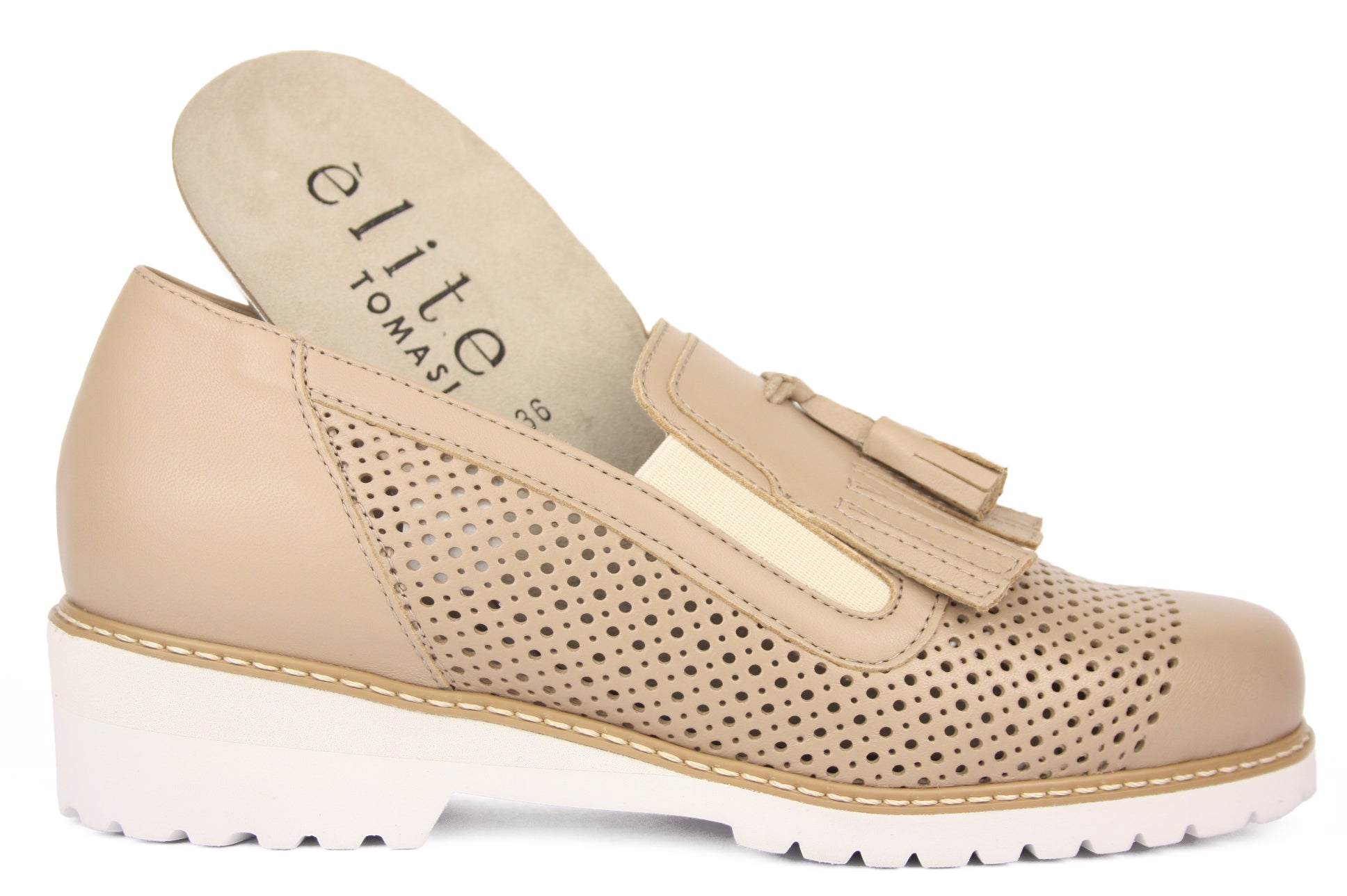 ROSA FOR.- NEW ALMA BEIGE MOCASSINO DONNA