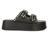 J-122 NERO CIABATTA SANDALO DONNA