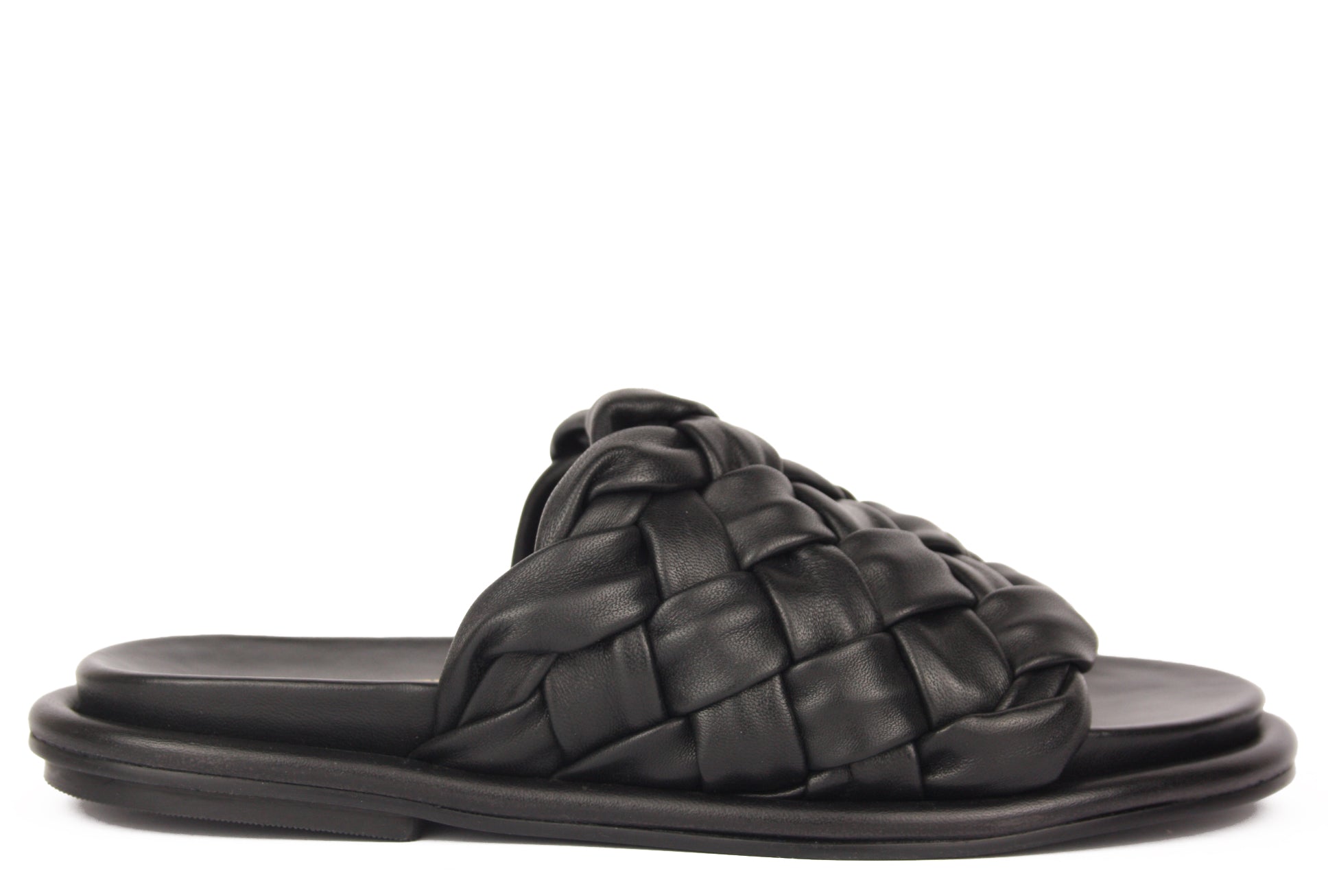 J-163 NERO CIABATTA SANDALO DONNA