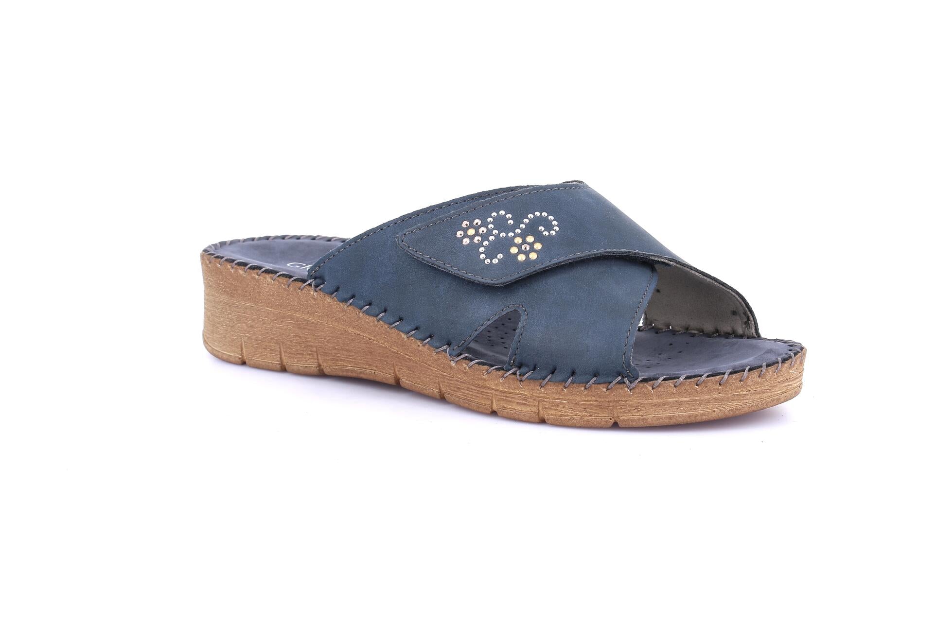 PALO CI3099 BLU CIABATTA SANDALO DONNA