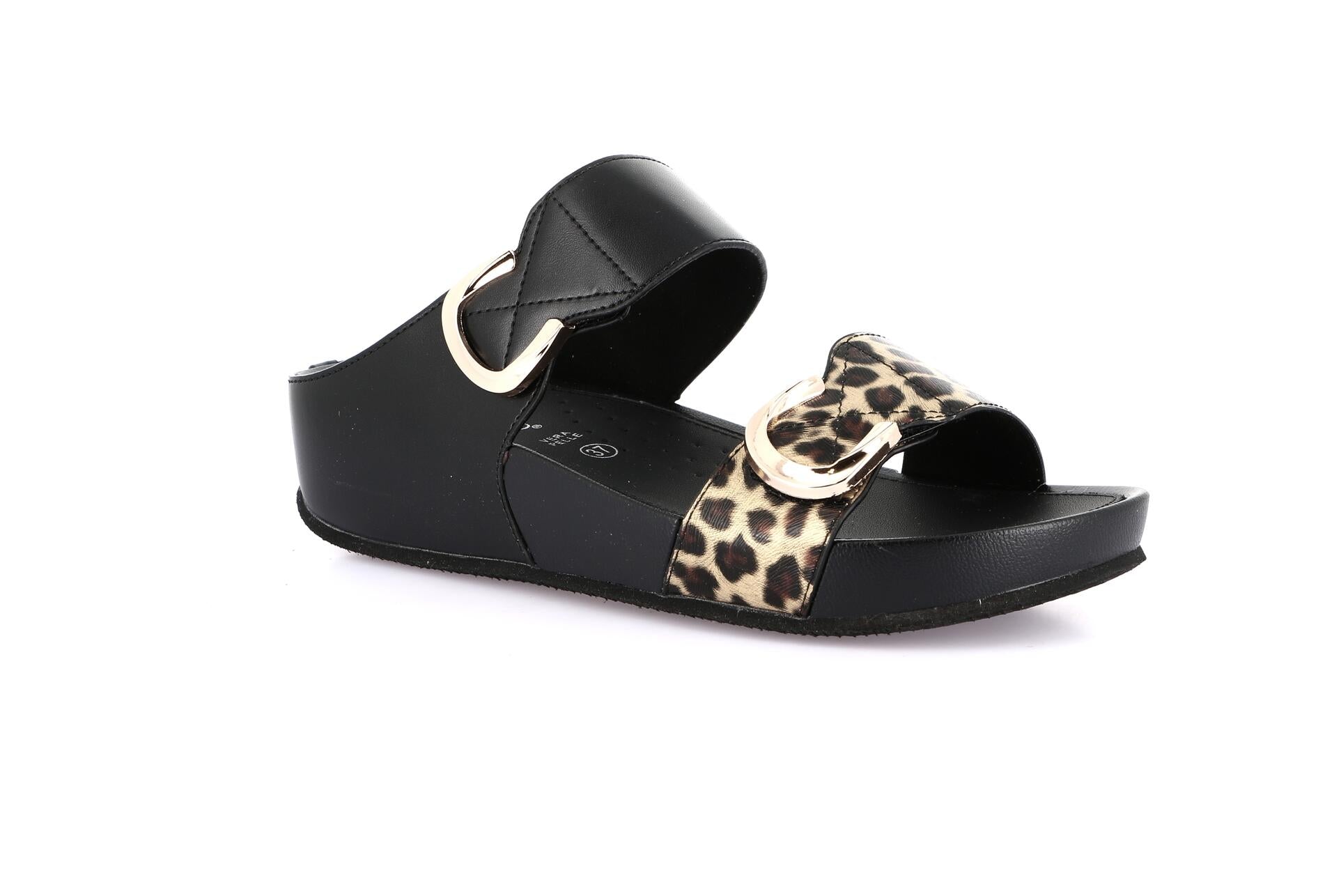DIRA CI3124 NERO CIABATTA SANDALO DONNA