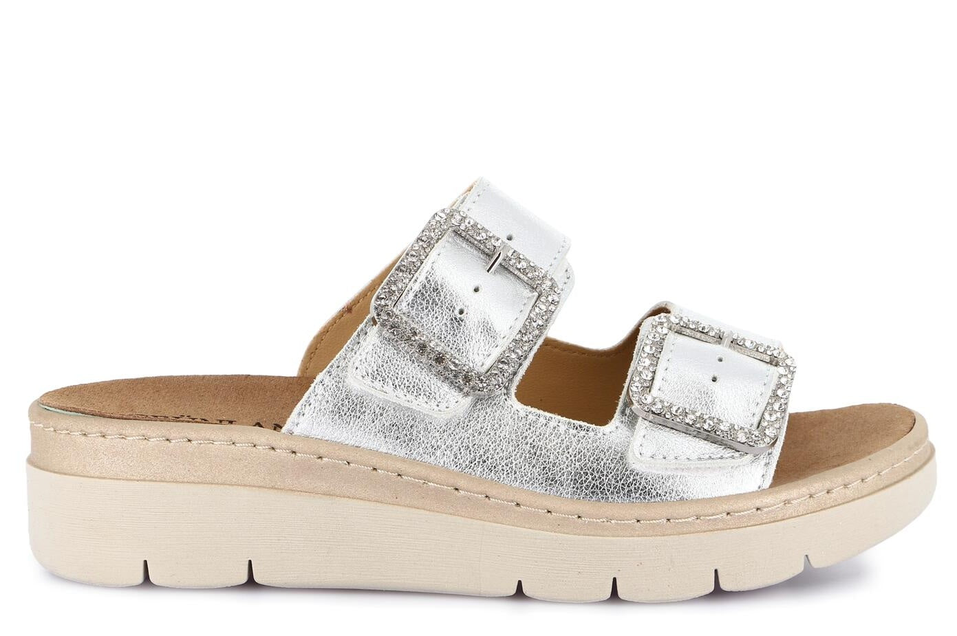 MOLL CE0774 PLATINO CIABATTA SANDALO DONNA