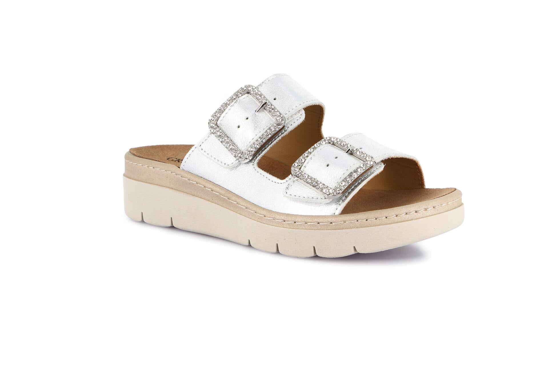 MOLL CE0774 PLATINO CIABATTA SANDALO DONNA