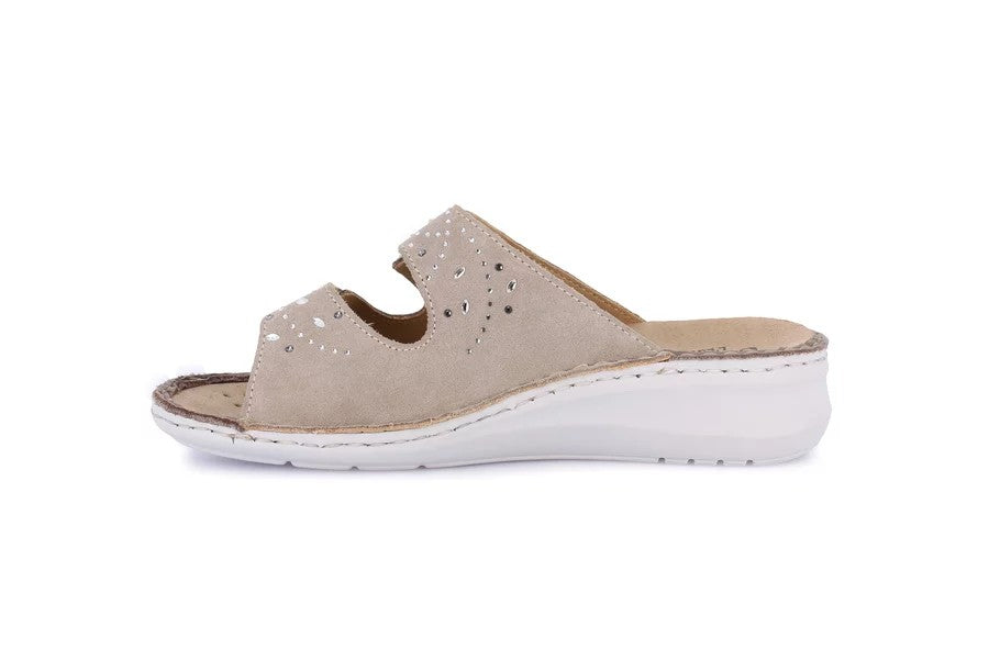 DAMI CE0772 TAUPE CIABATTA SANDALO DONNA