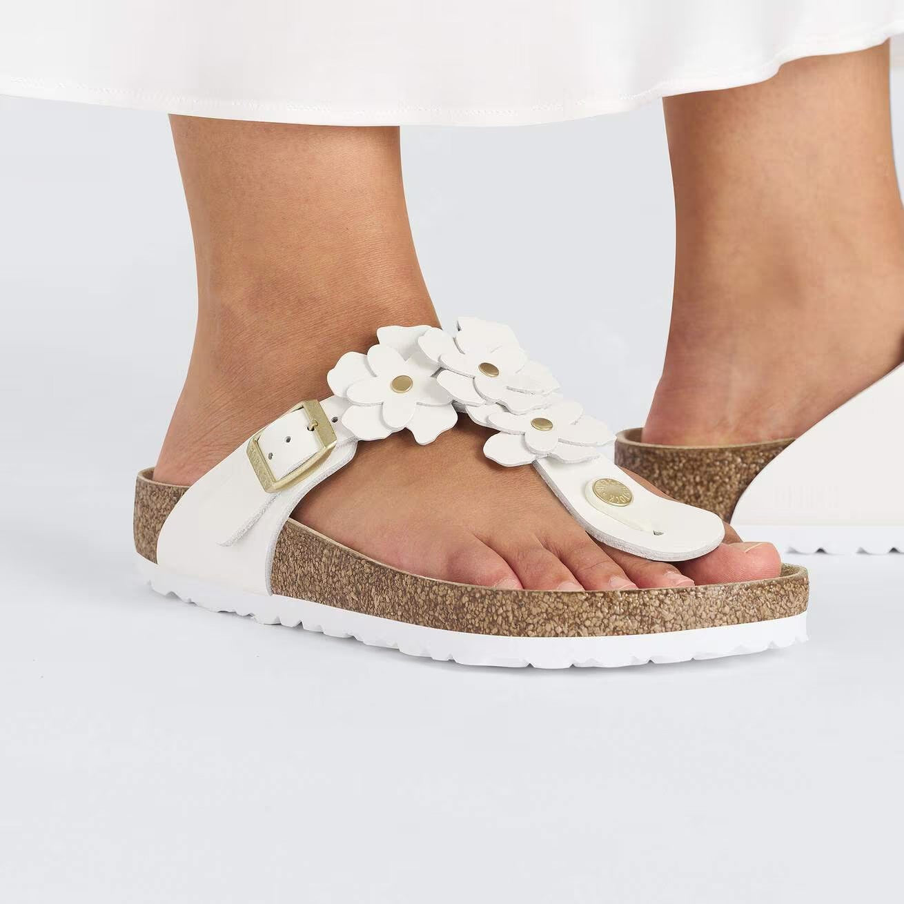 GIZEH FLOWERS BIANCO INFRADITO UNISEX CALZATURE