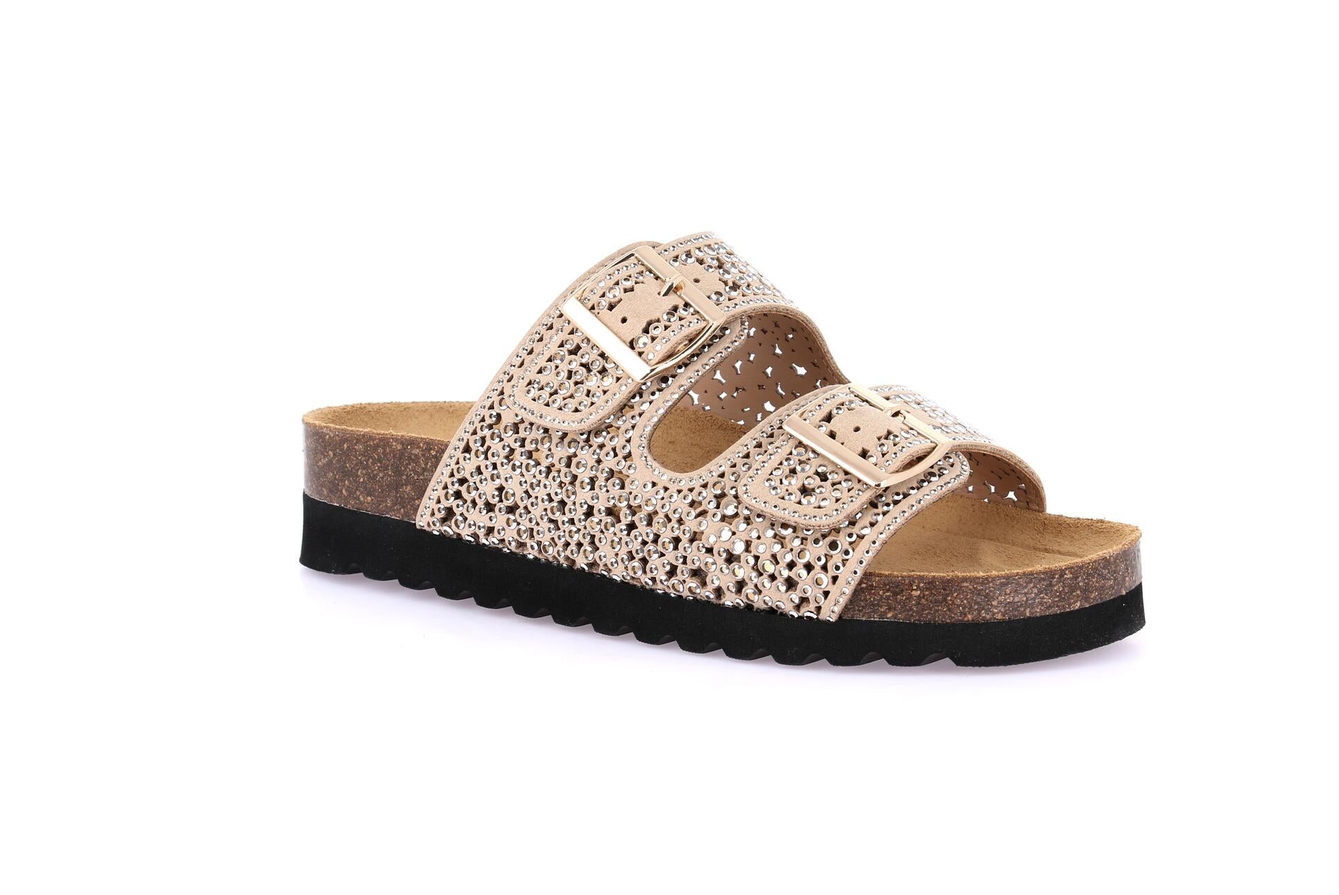HOLA CB1840 TAUPE CIABATTA SANDALO DONNA
