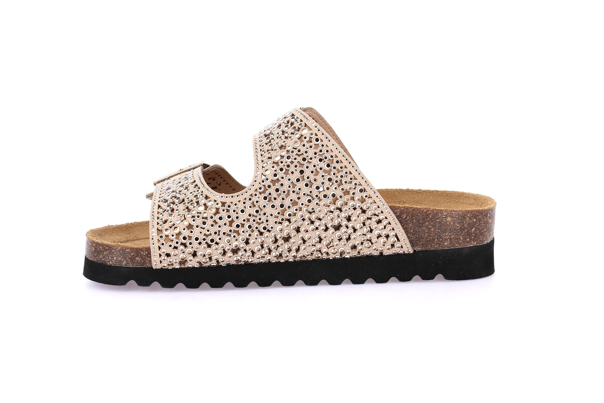 HOLA CB1840 TAUPE CIABATTA SANDALO DONNA
