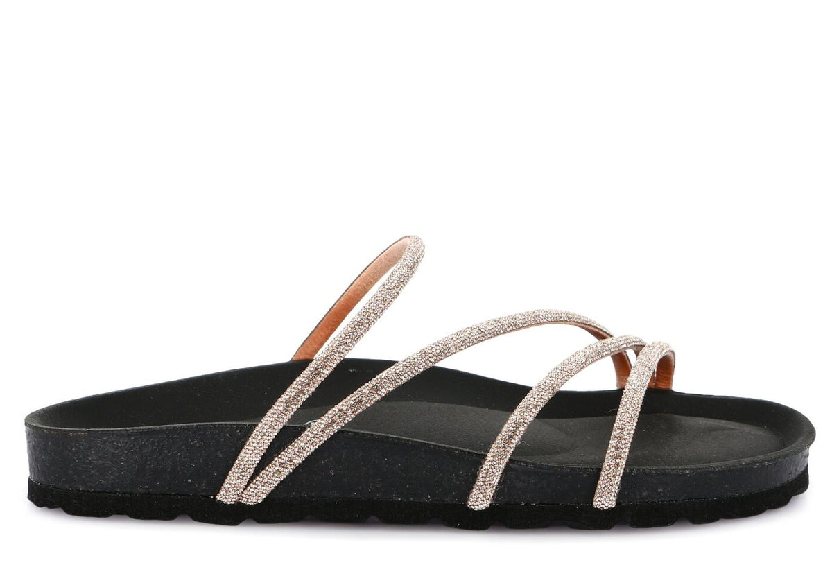 SARA CB0836 PLATINO CIABATTA SANDALO DONNA