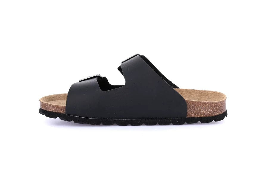 SARA CB4018 NERO CIABATTA SANDALO DONNA