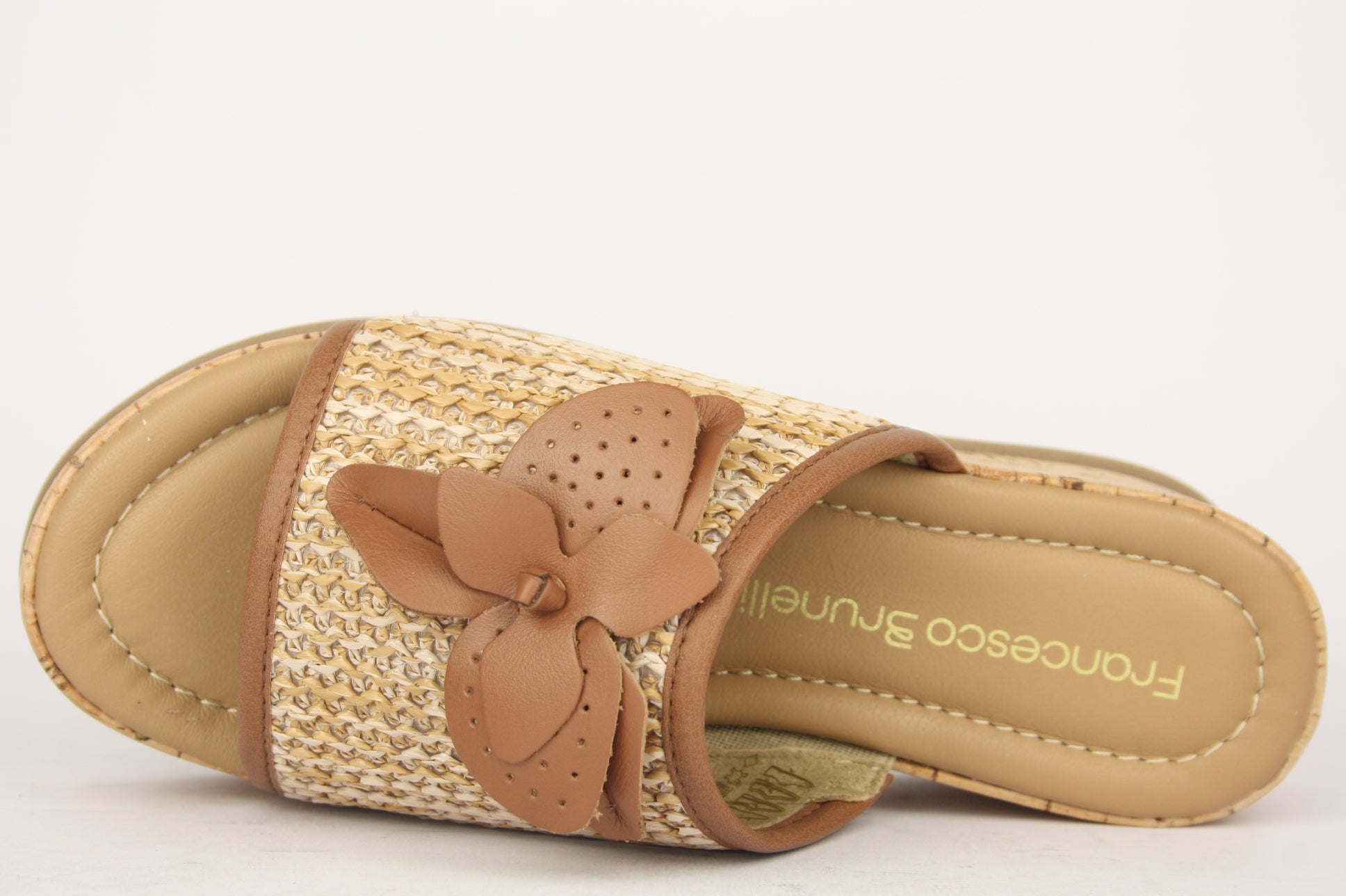 6216 NATURALE CIABATTA SANDALO DONNA