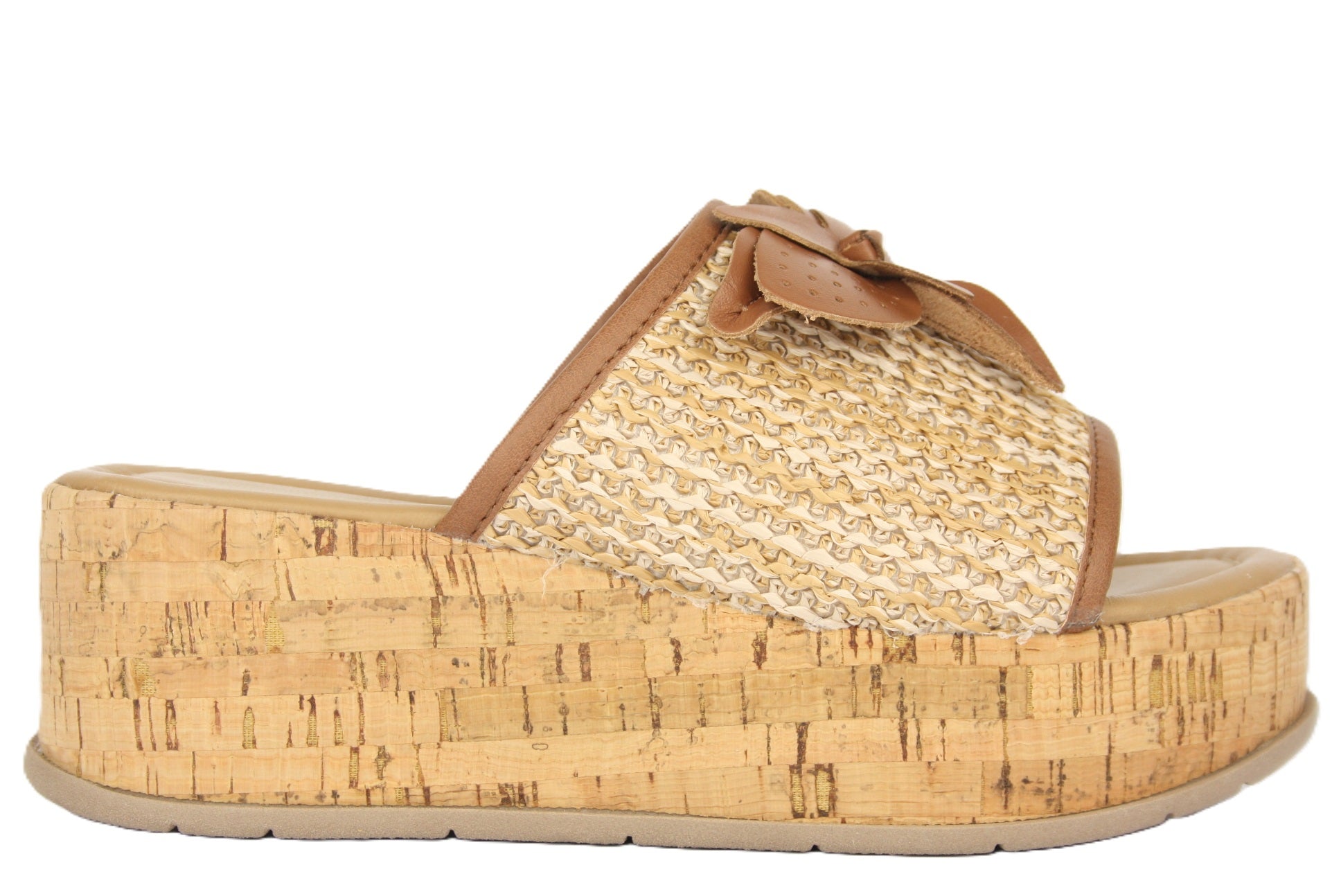 6216 NATURALE CIABATTA SANDALO DONNA