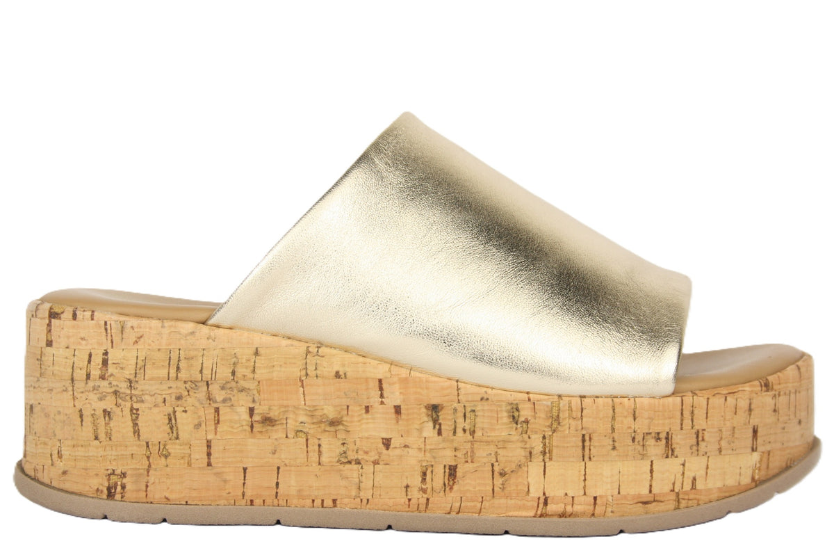 6206 PLATINO CIABATTA SANDALO DONNA