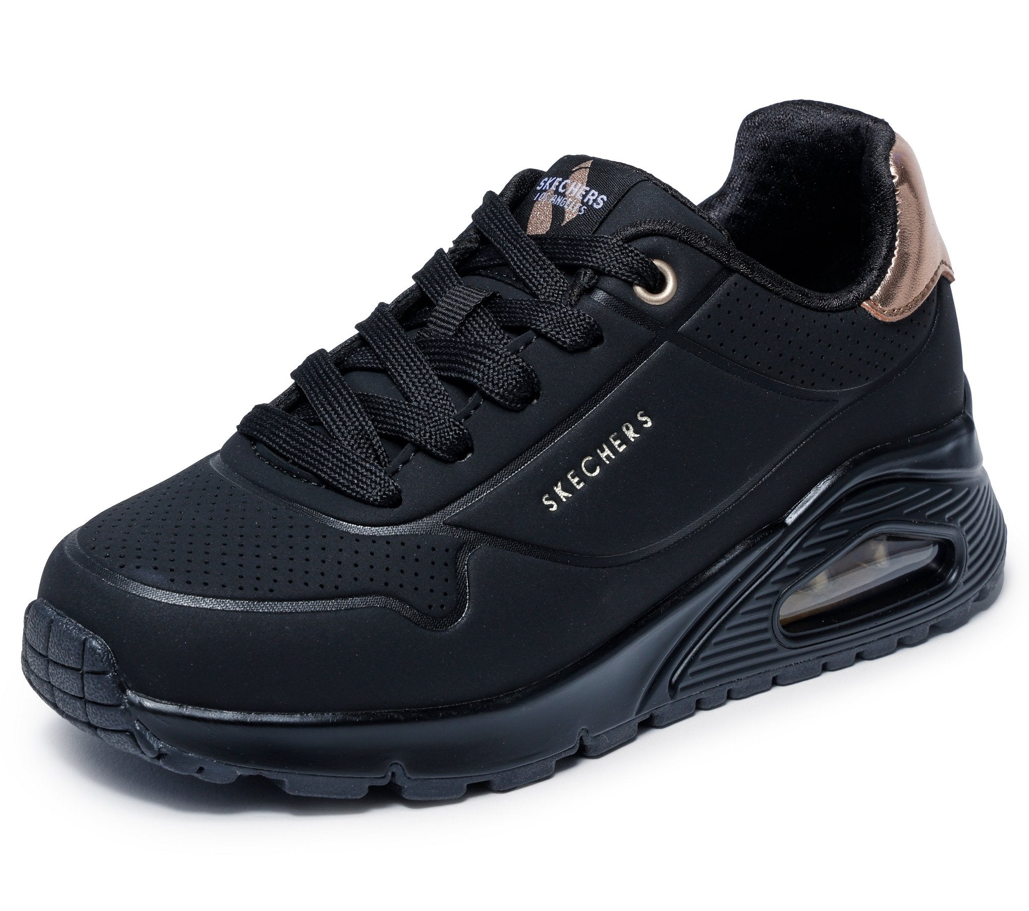 310545L UNO SHIMMER NERO LACCI BAMBINO
