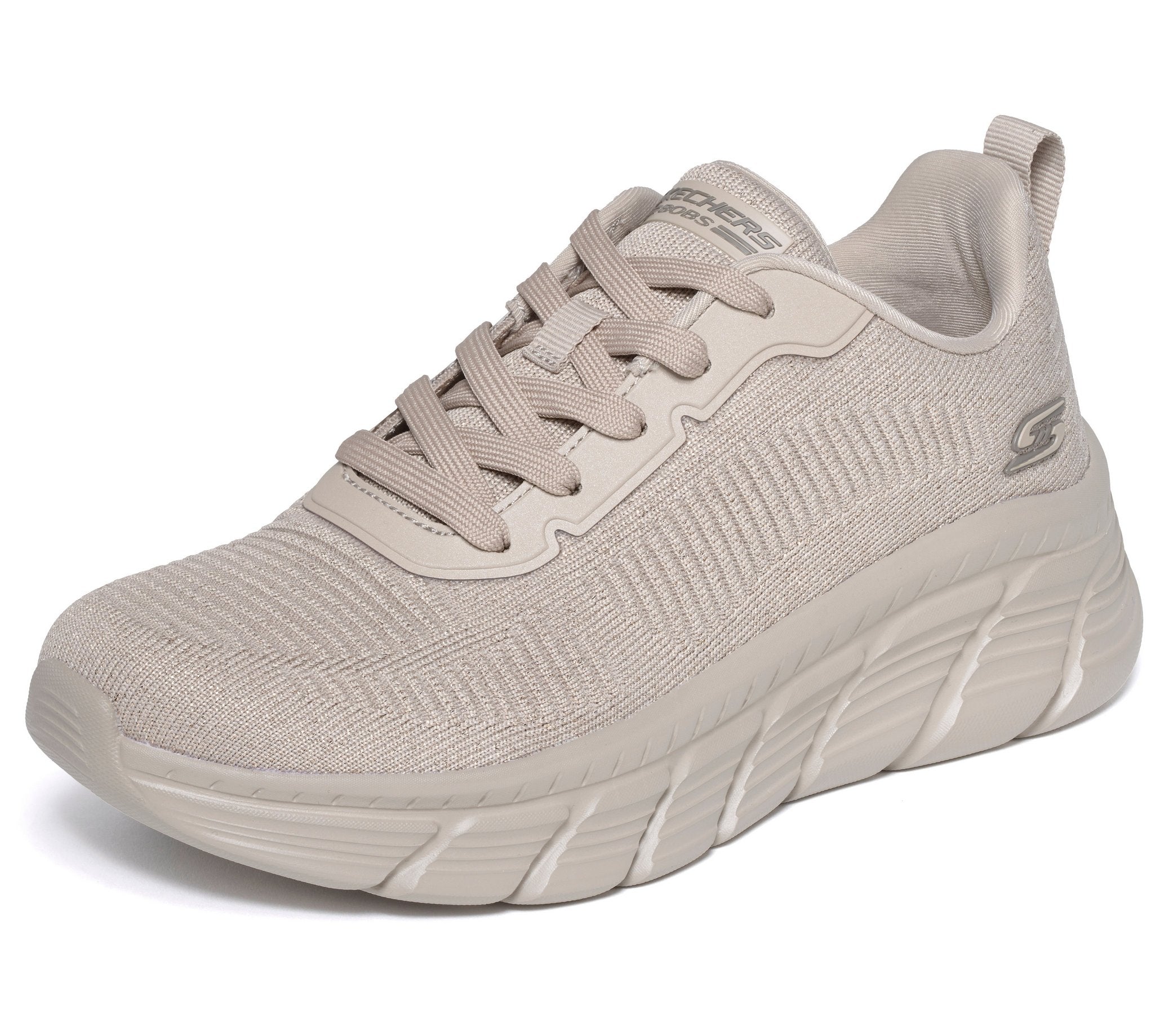 117407  BOBS FLEX TAUPE SLIP INS DONNA