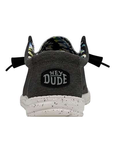 Dude WALLY STRETCH CANVAS Nero Scarpe Uomo 